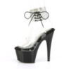 Black rhinestone 18 cm ADORE-791-2RS pleaser high heels ankle cuff