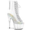 Bianco trasparente 18 cm ADORE-1016C-2 stivaletti exotic pole