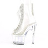 Bianco trasparente 18 cm ADORE-1016C-2 stivaletti exotic pole