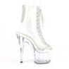 White transparent 18 cm ADORE-1016C-2 Exotic stripper ankle boots
