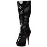 Nero Vernice 15 cm DELIGHT-600-49 stivali da gladiatore donna con tacco altissime