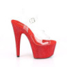 Rosso 18 cm BEJEWELED-708DM Plateau sandali alti con pietre