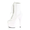 White Patent 18 cm ADORE-1020 womens platform ankle boots