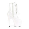 Bianco Verniciata 18 cm ADORE-1020 stivaletti con plateau donna