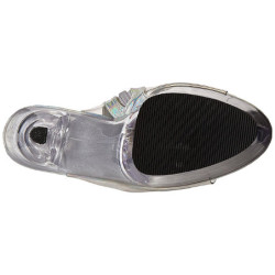 Trasparente 15 cm KISS-1018C stivaletti con plateau suola donna