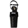Nero Cristallo Pietra 20 cm STARDUST-809 Platform Scarpe Tacchi Alti