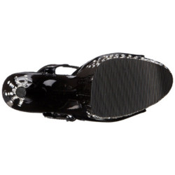 Nero Cristallo Pietra 20 cm STARDUST-809 Platform Scarpe Tacchi Alti