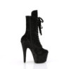 Velvet 18 cm ADORE-1045VEL black heeled boots + protective toe caps