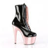 Dorato Verniciata 18 cm ADORE-1020 stivaletti con plateau cromo