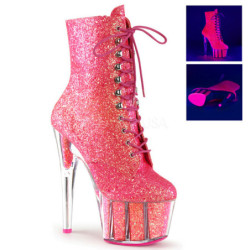 Pink glitter 18 cm ADORE-1020G womens platform soled ankle boots