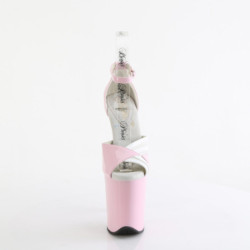 Patent 20 cm FLAMINGO-884 rose pleaser shoes with high heels