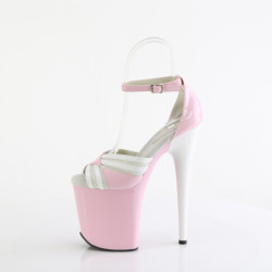 Verniciata 20 cm FLAMINGO-884 rosa scarpe pleaser con tacchi alti