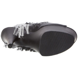 Nero 18 cm ADORE-1024RSF stivaletti con frange donna tacco alto