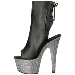 Ecopelle pietra cristallo 18 cm BEJEWELED-1018D7 stivaletti donna plateau