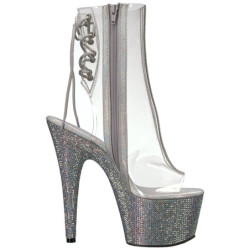 Vinile pietra cristallo 18 cm BEJEWELED-1018D7 stivaletti donna plateau