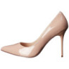 Beige Shiny 10 cm CLASSIQUE-20 pointed toe stiletto pumps
