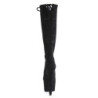 Vegano suede 18 cm ADORE-2008 stivali tacco piattaforma exotic pole in nero