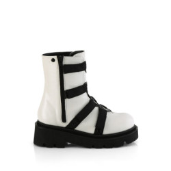 Vegan 6,5 cm RENEGADE-50 alternative ankle boots platform white