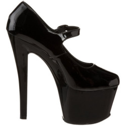 Nero Vernice 18 cm Pleaser SKY-387 Plateau Scarpe Décolleté