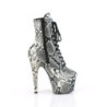 ADORE - 18 cm pleaser high heels ankle boots Snake pattern black