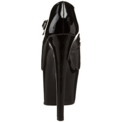 Black Shiny 18 cm Pleaser SKY-387 Platform Pumps