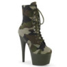 Camoflash Canvas 18 cm ADORE-1020CAMO pleaser ankle boots with platform