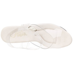 Trasparente 18 cm TREASURE-708 plateau sandali donna da spogliarellista