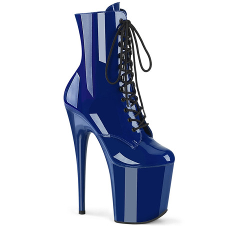 FLAMINGO-1020 20 cm pleaser high heels ankle boots women blue