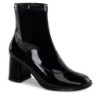Black Patent 7,5 cm GOGO-150 stretch block heels ankle boots