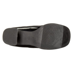 Neri Verniciata 7,5 cm GOGO-150 stivaletti alti con tacco spesso stretch