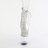 Beaded - 18 cm pleaser stivaletti tacco alto plateau strass trasparenti