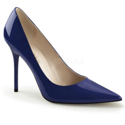 Blue Shiny 10 cm CLASSIQUE-20 pointed toe stiletto pumps