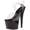 Trasparente 18 cm ADORE-708 Nero Plateau Tacchi Alti a Spillo