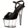 Nero 18 cm ADORE-709 Plexiglass Plateau Tacchi Alti a Spillo