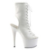 Bianco Ecopelle 18 cm ADORE-1016 Plateau Stivaletti Donna Open Toe
