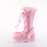 Faux Fur Trim 7 cm CUBBY-311 lolita boots platform in rose