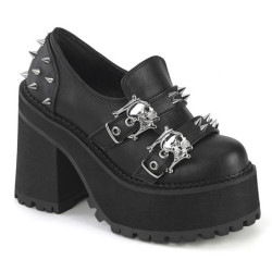 Vegan 12 cm ASSAULT-38 alternative womens shoes platform black