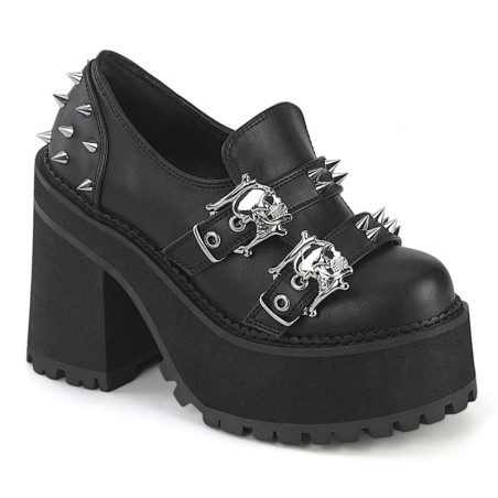 Vegan 12 cm ASSAULT-38 alternative womens shoes platform black