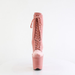 Velvet 20 cm FLAMINGO-1045VEL Rose heeled boots + protective toe caps
