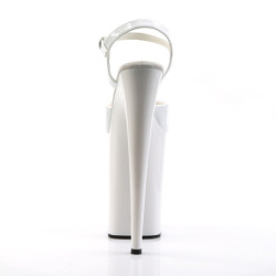 Verniciata bianchi 23 cm INFINITY-909 tacchi estremi - scarpe tacco più plateau alto