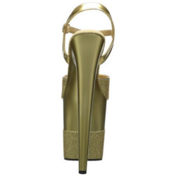 Gold Glitter 20 cm FLAMINGO-809-2G High Heels Platform