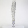 Argento 18 cm pole dance exotic stivali overknee con frange strass