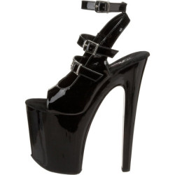 Black Patent 20 cm XTREME-873 High Heels Platform