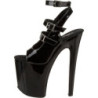 Nero Verniciato 20 cm XTREME-873 Tacchi Alti Plateau