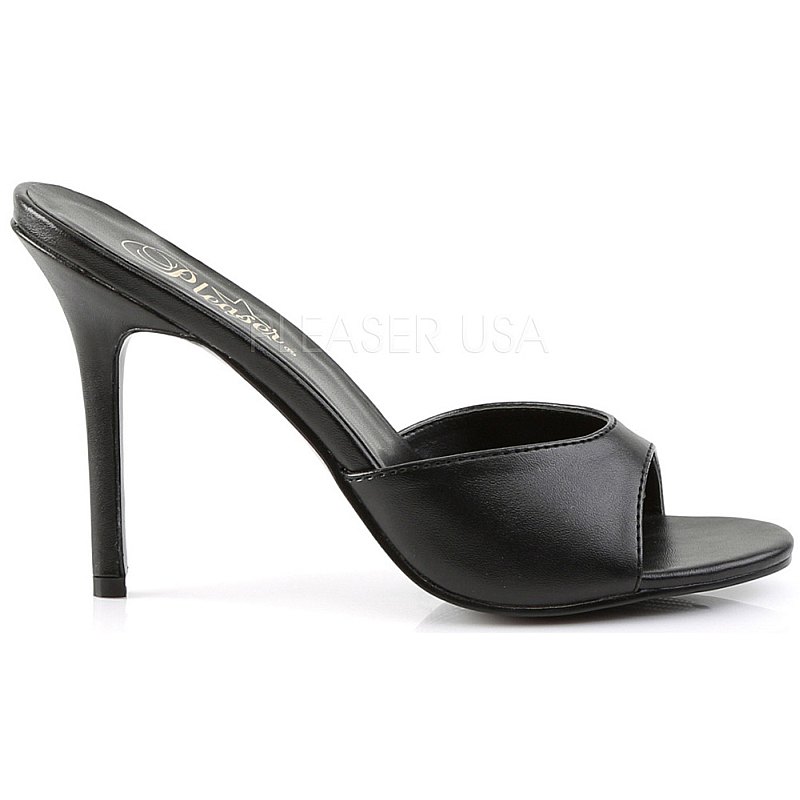 Pleaser CLASSIQUE-01 ciabatte con tacchi a spillo nere taglie 37 - 38