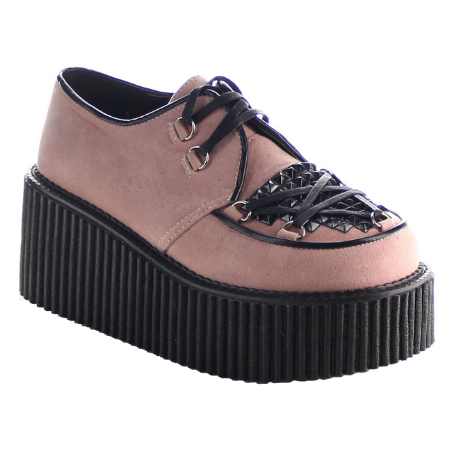demonia CREEPER-216 scarpe creepers rose alte taglie 36 - 37