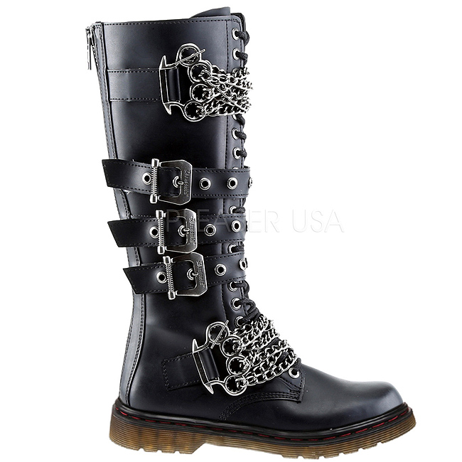 demonia DEFIANT-402 stivali anfibi da uomo nero taglie 42 - 43