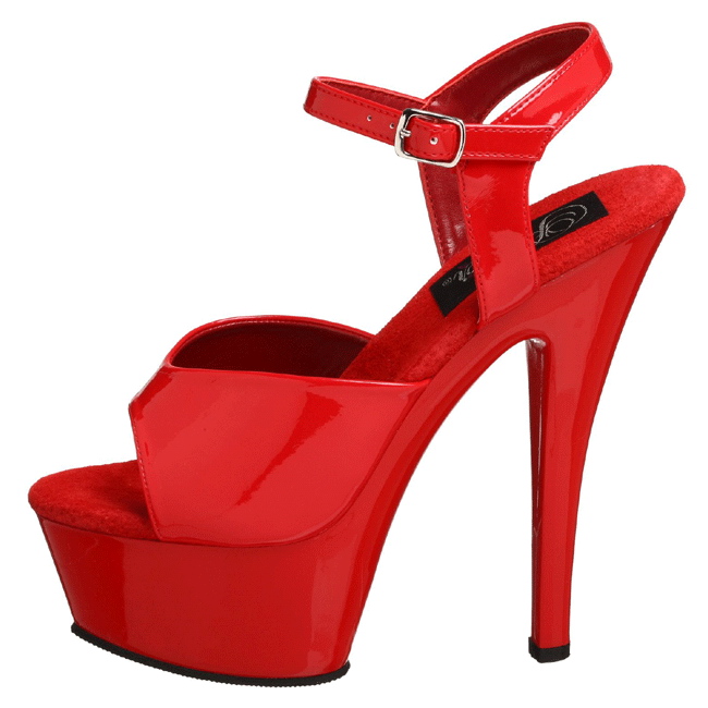 DELIGHT-609 plateau high heels pleaser rosso taglie 39 - 40