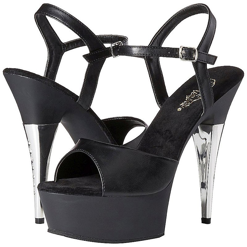 Pleaser CAPTIVA-609 sandali con plateau sexy neri taglie 36 - 37