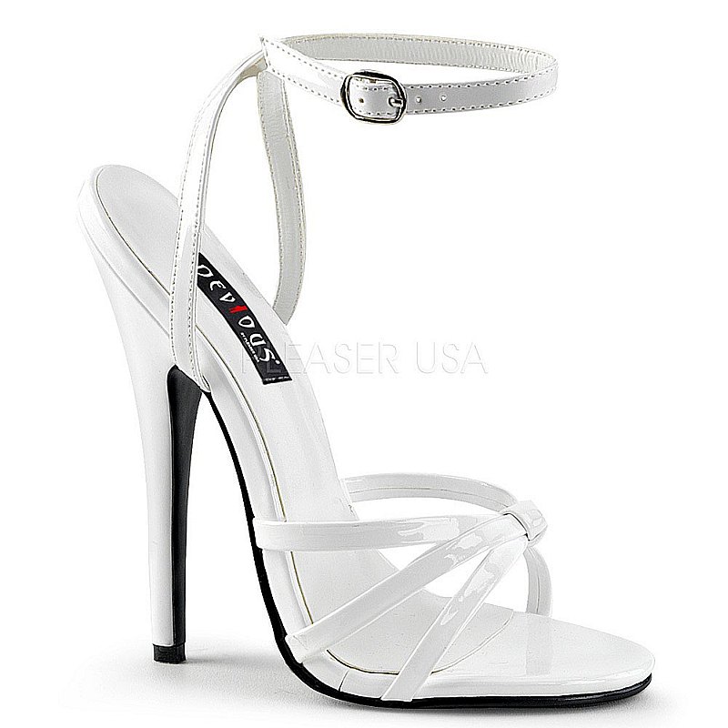 Pleaser DOMINA-108 sandali tacchi a spillo bianco taglie 39 - 40